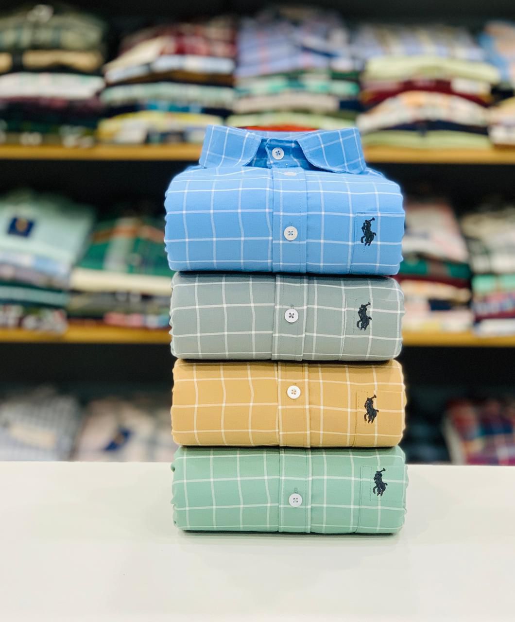 FIGRIOT Oxford Premium Plaid Shirt Combo